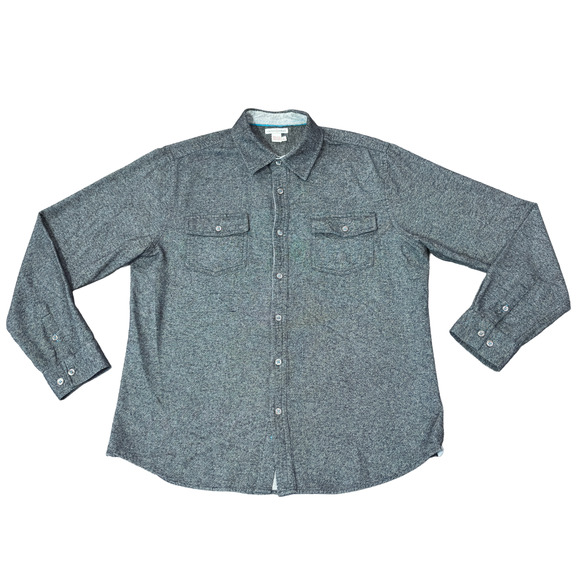 Carbon 2 Cobalt Black Denim Long Sleeve Button Up Shirt Jacket Men's Size Medium - Picture 1 of 15